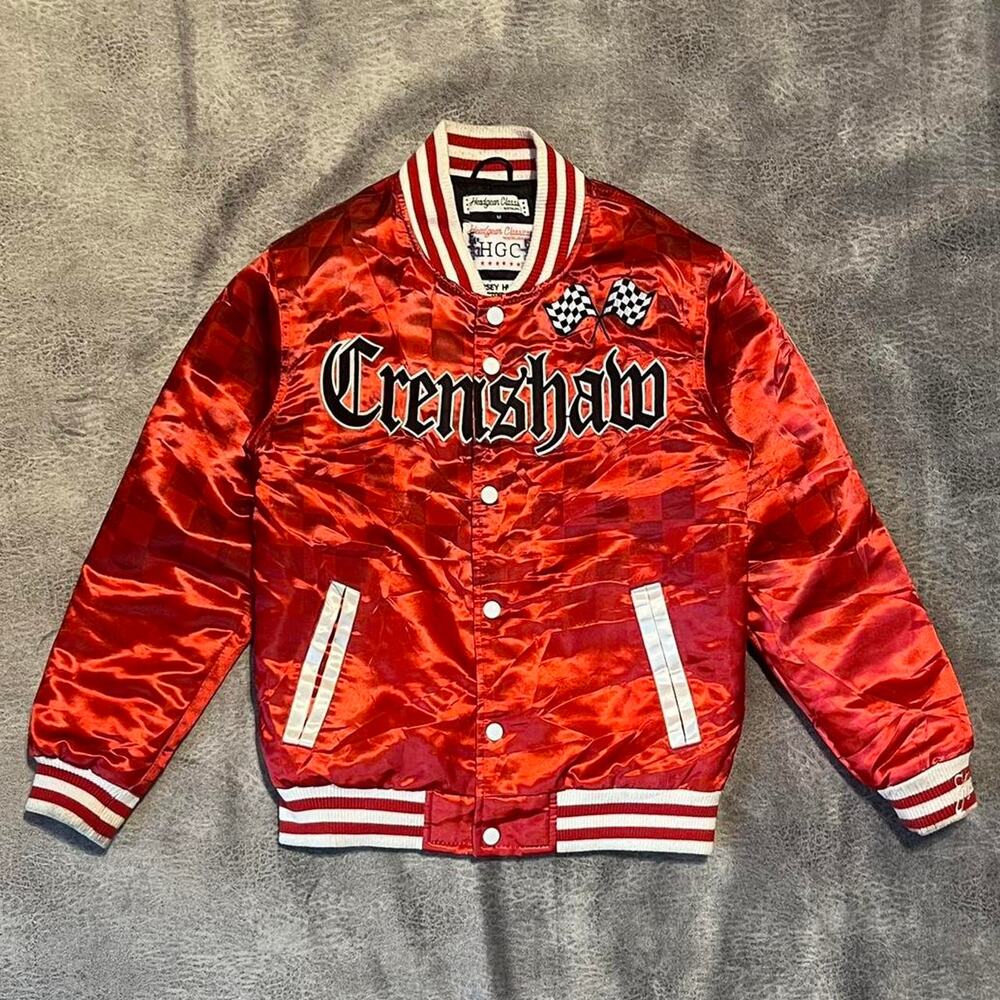 Headgears Classic Nipsey Hussle Crenshaw Embroidered Bomber Jacket
